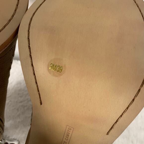 Vince Camuto Women's Katri Woven Leather Peep-Toe Booties Size 9/39 - Picture 8 of 10